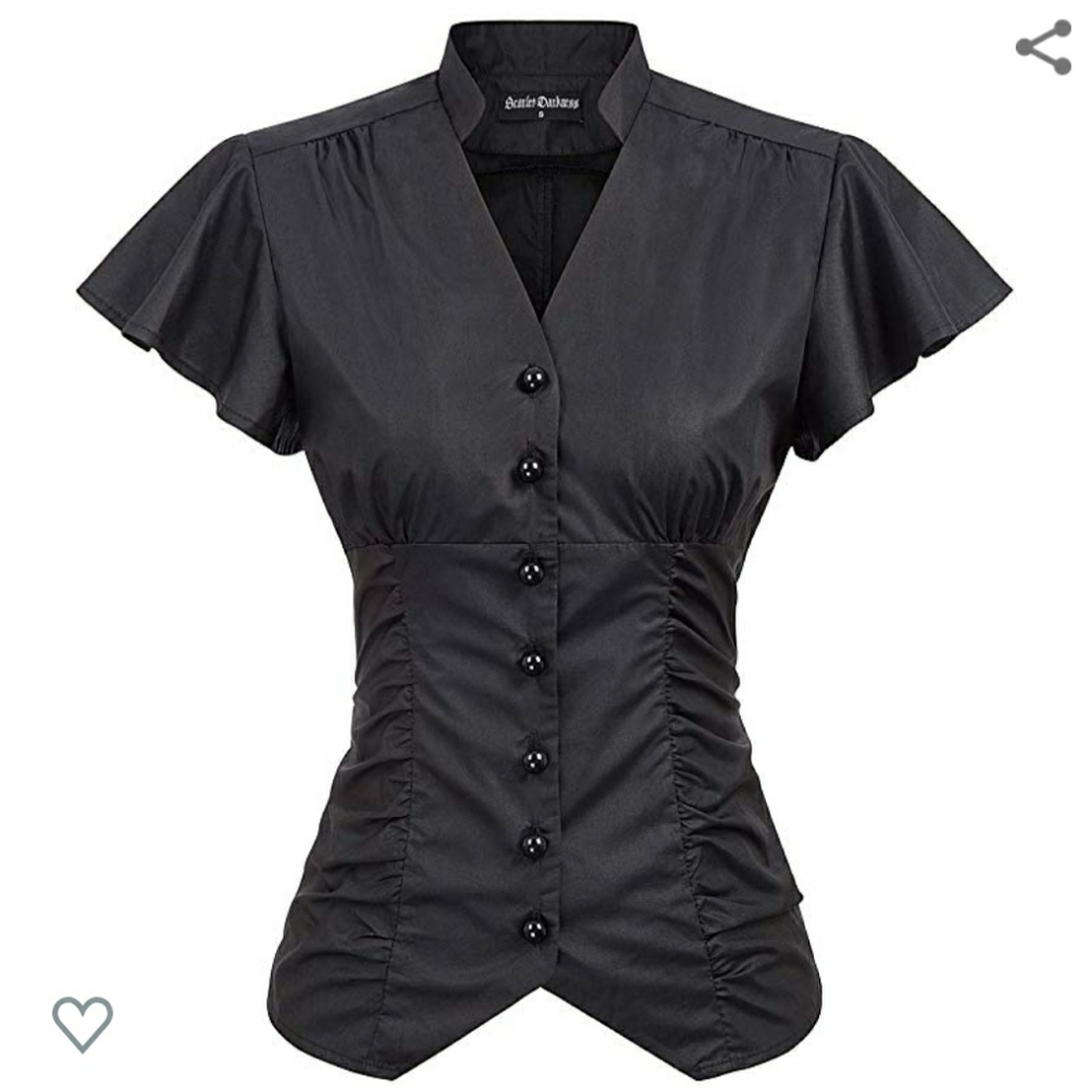 Women's Victorian Blouse Shirt Steampunk Gothic Vi